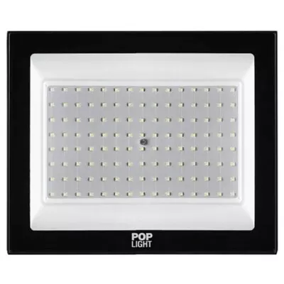 Refletor De Led Slim Pop Light 200W 6500K Ip65 Preto Glight