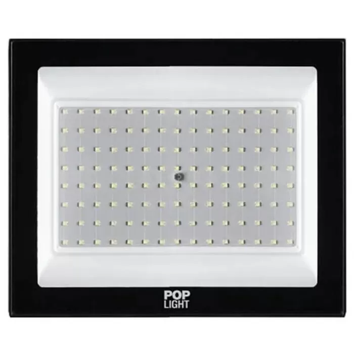 Refletor De Led Slim Pop Light 200W 6500K Ip65 Preto Glight