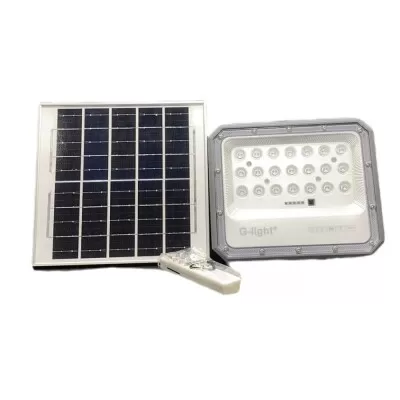 Refletor De Led Solar 300W 4500Lm 6500K 3.2v Cinza G-light