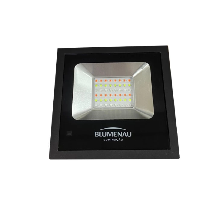 Refletor Led Slim Blumenau 50W Bi Volt Rgb Novo