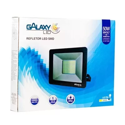 Refletor Slim Led 50W 6500K Ip65 Bivolt Galaxy Novo