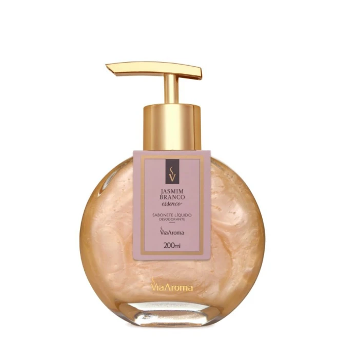 Sabonete Líquido Desodorante Jasmim Branco Via Aroma - 200ml