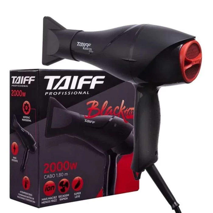 Secador Profissional Taiff Black Ion 2000W 220V