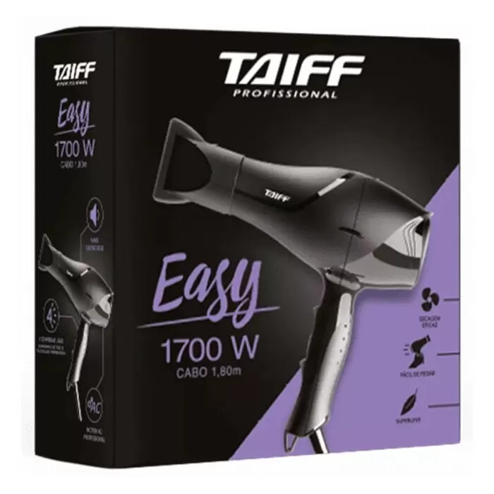 Secador Taiff Easy Preto 1700W 220V Profissional Novo