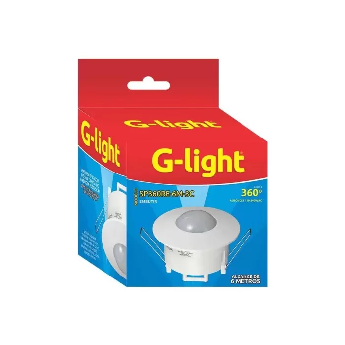 Sensor De Presença Embutir 360 6M G-light Novo