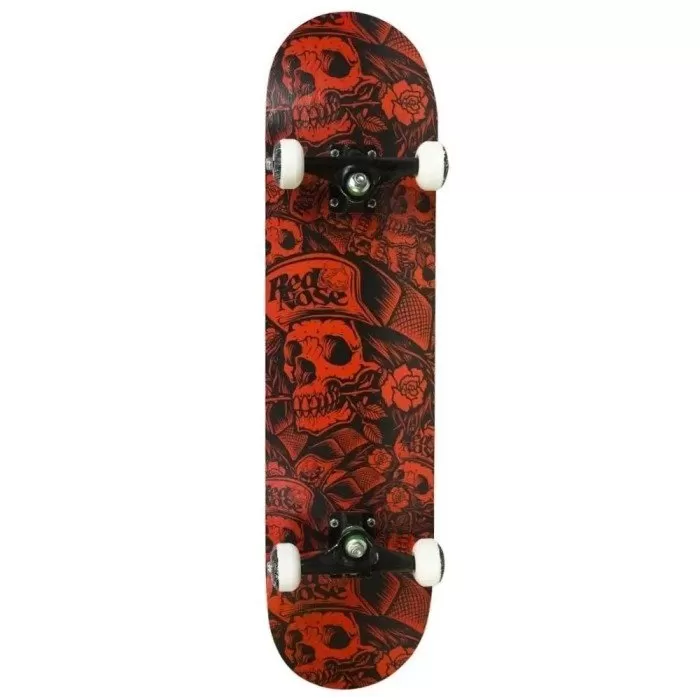 Skateboard Pro Red Nose Estampa Caveiras Vermelhas Bel