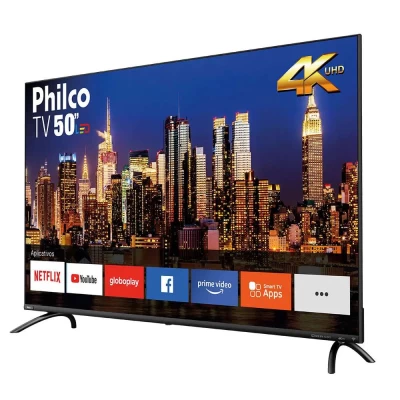 Smart TV Roku Led 50 Philco UHD 4K Bivolt Netflix