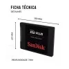 Solid State Drive SSD Sandisk Plus 480Gb 535Mb/s Preto