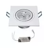 Spot 3 Leds Quadrado 3W 6000K Aluminio Ds Novo