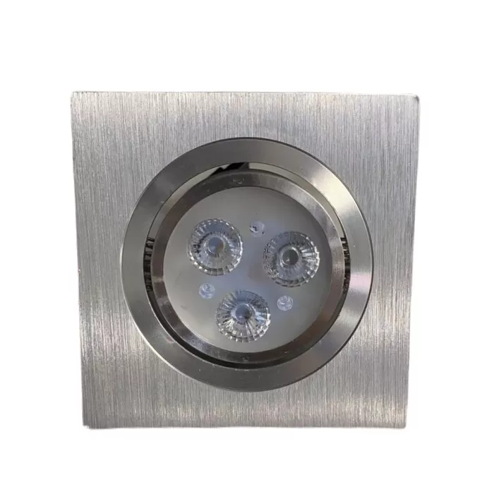 Spot 3 Leds Quadrado 3W 6000K Aluminio Tz Novo