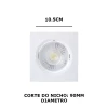 Spot De Embutir Quadrado 8W 3000K Cor Branco Bivolt G-light