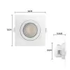 Spot De Embutir Quadrado Branco AllTop Par20 7W 3000K Novo