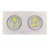 Spot De Led Embutir Retangular Duplo 3W 6000K Branco Novo