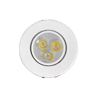 Spot De Led Para Embutir Redondo Cor Branco 3W 3000K