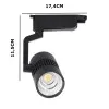 Spot De Led Premier Para Trilho Elétrico Preto 20W 3000K