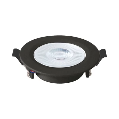 Spot Embutir ABS+PC 6W BiVolt Led 3.000K Preto Novo