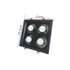 Spot Evidence Quattro Quadrado Recuado Cor Preto 28w 3Cores