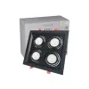 Spot Evidence Quattro Quadrado Recuado Cor Preto 28w 3Cores