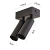 Spot Led 6w 2700k Sobrepor Kona Preto 6586 Bivolt 480 Lumens