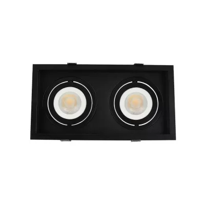 Spot Led De Embutir Flea Duo Para 2x Par20 Preto 6334