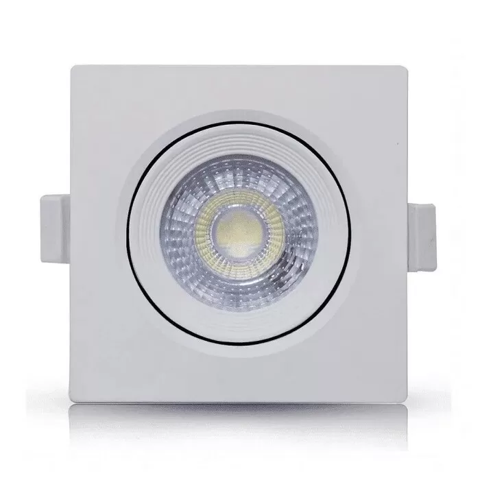 Spot Led De Embutir Quadrado Cor Branca 5W 6500K Bivolt