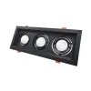 Spot Led Embutir Evidence Trio 21w 3K/6K Cor Preto Deluxe