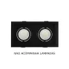 Spot Led Flea Duo De Embutir 2x Mr16 Preto Nordecor