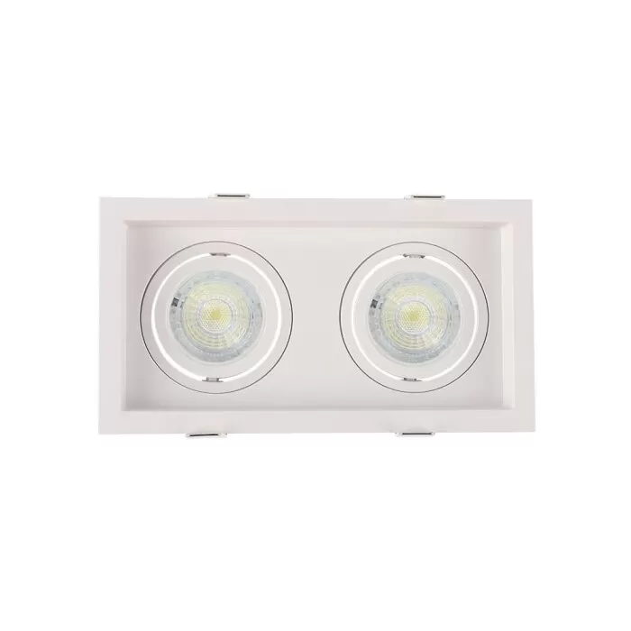 Spot Led Flea Duo De Embutir Para 2x Mr16 Branco Nordecor