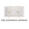 Spot Led Flea Duo De Embutir Para 2x Mr16 Branco Nordecor