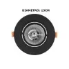 Spot Plano De Embutir Redondo AR70 Preto MbLed Novo