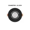 Spot Plano De Embutir Redondo MR16 Preto Mbled 6279