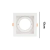Spot Quadrado Embutir Recuado 1x GU10 Ar70 Branco G-light