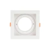 Spot Quadrado Embutir Recuado 1x GU10 Ar70 Branco G-light