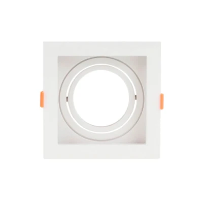 Spot Quadrado Embutir Recuado 1x GU10 Ar70 Branco G-light