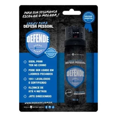 Spray Para Defesa Pessoal Jato Direcionado 50G Poly Defensor