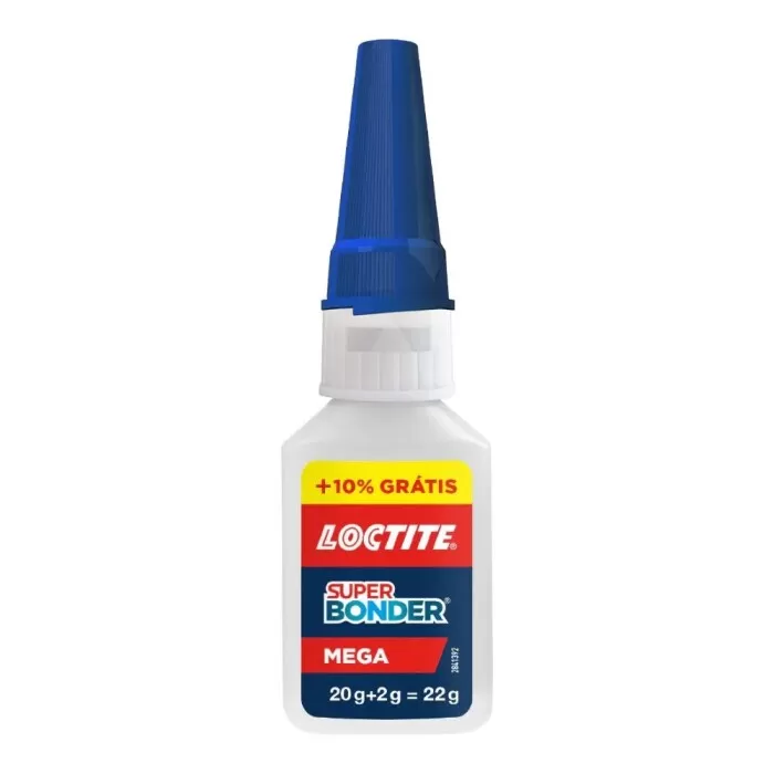 Super Cola Instantânea Super Bonder Mega Loctite 22g