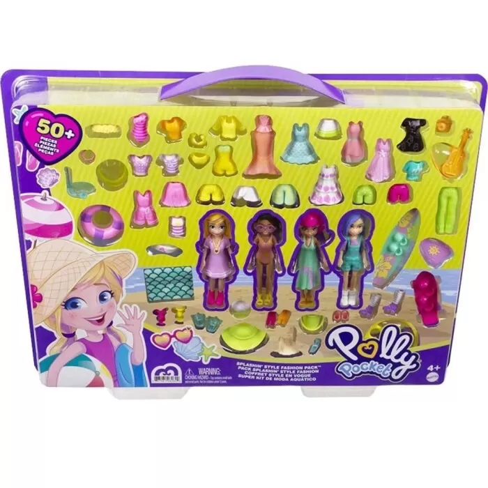 Super Kit Polly Pocket Aquático Com 50 Acessórios