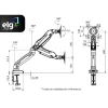 Suporte Articulado a Fás Para Monitor 17 a 27 F90USB ELG