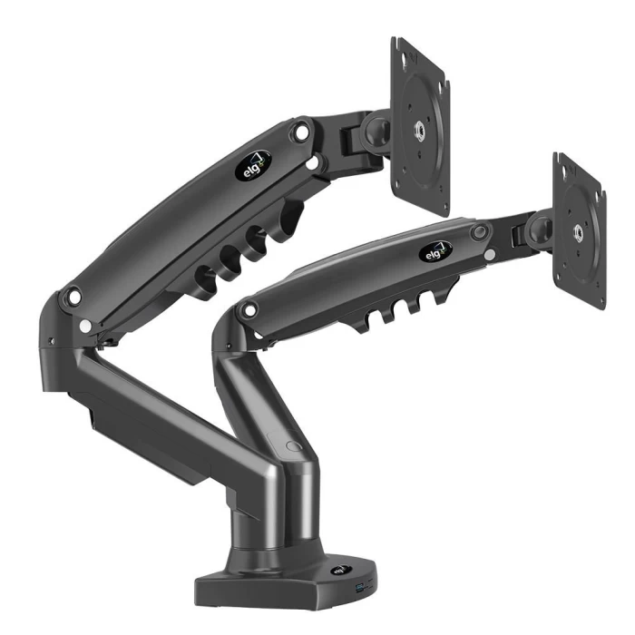 Suporte Articulado de mesa com Amortecedor para 2 monitores