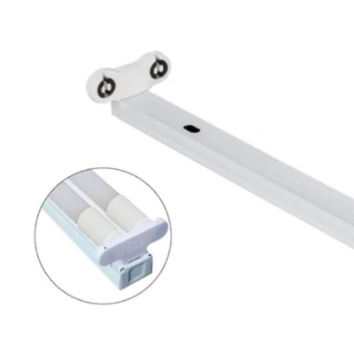 Suporte Para 2x Lâmpadas Tubular T8 60cm