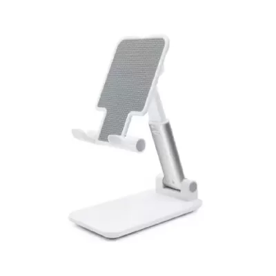 Suporte Para Celular E Tablet Para Mesa Ajustável Branco