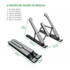 Suporte Para Notebook Universal Ergonômico Alumínio Px-41