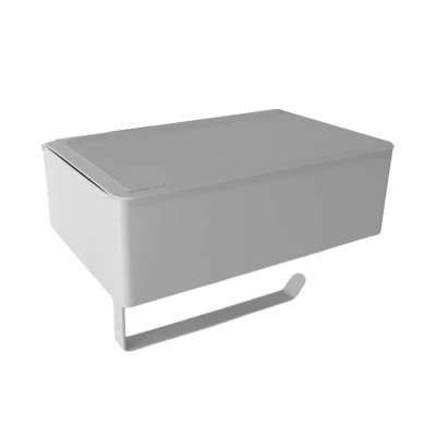 Suporte Para Papel Higiênico 3 Em 1 + Porta Lenço Celular