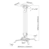 Suporte Para Projetor C/ Ajuste De Altura de 545mm Até 900mm