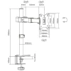 Suporte articulado de parede para monitor 17