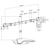 Suporte giratorio de mesa para 2 monitores 17 a 32 ELG