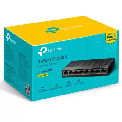 Switch De Mesa Tp-Link Lite Wave 8 Portas Gigabit Novo