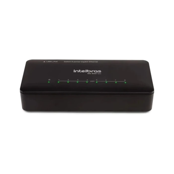 Switch Gigabit Ethernet 8 Portas SG800Q CKD Preto Intelbras