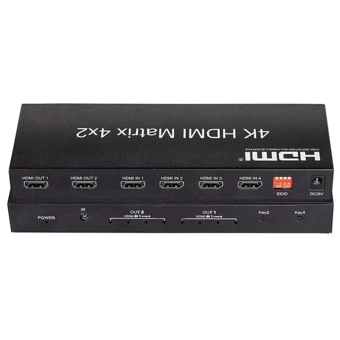 Switch Matrix Hdmi Com 4 Portas 2X4 Pix Novo