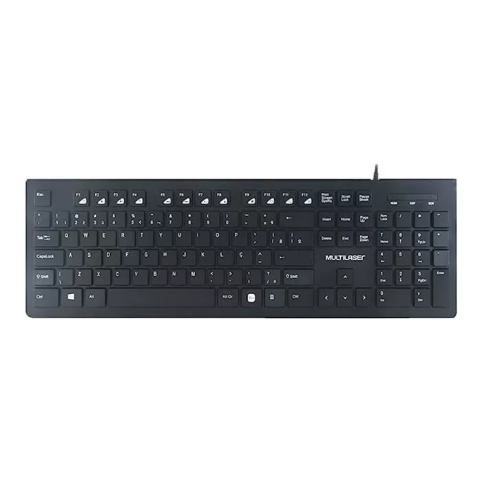 Teclado Com Fio 120Cm Preto Multilaser Tf100 Novo